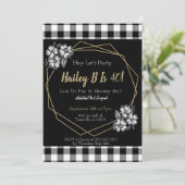 Invitation d'anniversaire vintage moderne géométri (Debout devant)