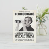 Invitation d'anniversaire Vintage pour les ernocul (Debout devant)