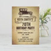 Invitation d'anniversaire vintage - Tout âge (Debout devant)
