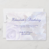 Invitation d'anniversaire Violet Blue Rose (Dos)