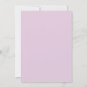 Invitation d'anniversaire violet pour filles (Dos)