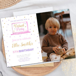 Invitation d'anniversaire virtuelle avec photo