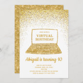 Invitation d'anniversaire virtuelle, Quarantine An (Devant / Derrière)