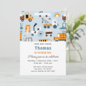 Invitation d'anniversaire Voitures Dessinées à la  (Debout devant)