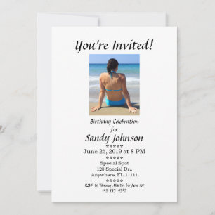 Invitation d'anniversaire Vous êtes invité Adulte 