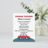 Invitation d'anniversaire Vroom Vroom Cars (Debout devant)