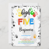 Invitation d'anniversaire Water Color High Five (Devant)