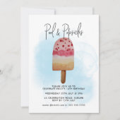 Invitation d'anniversaire Watercolor Summer Pool & (Devant)