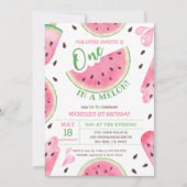 Invitation d'anniversaire Watermelon One In A Melo (Devant)