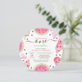 Invitation d'anniversaire Watermelon One In A Melo (Debout devant)