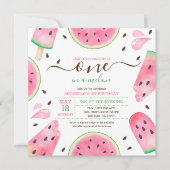 Invitation d'anniversaire Watermelon One In A Melo (Devant)