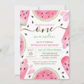 Invitation d'anniversaire Watermelon One In A Melo (Devant)