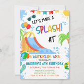 Invitation d'anniversaire Waterslide Bash, Fête de (Devant)