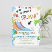 Invitation d'anniversaire Waterslide Bash, Fête de (Debout devant)