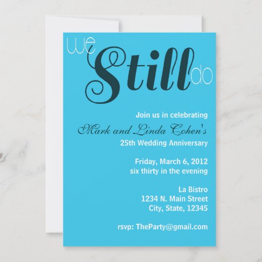 Invitation d'anniversaire We Still Do (Devant)