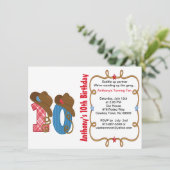 Invitation d'anniversaire Western Big Ten Boy (Debout devant)