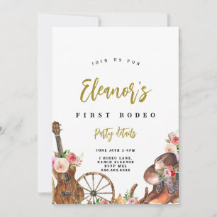 Invitation d'anniversaire Western Country Cowgirl