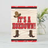 Invitation d'anniversaire Western Paisley Handkerc (Debout devant)