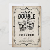 Invitation d'anniversaire Whisky Double (Devant)