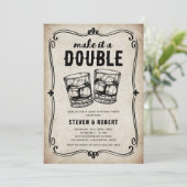 Invitation d'anniversaire Whisky Double (Debout devant)