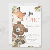 Invitation d'anniversaire Wild One - Animaux des b (Devant)
