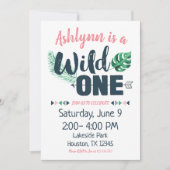 Invitation d'anniversaire Wild One Boho (Devant)