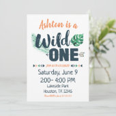 Invitation d'anniversaire Wild One Boho (Debout devant)