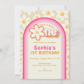 Invitation d'anniversaire Wild One Boho Daisy Rain (Devant)
