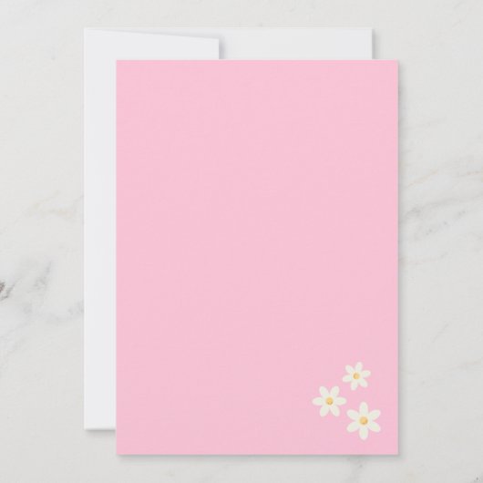 Invitation d'anniversaire Wild One Boho Daisy Rain (Dos)