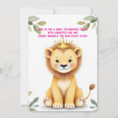 Invitation d'anniversaire Wild One Crown (Dos)