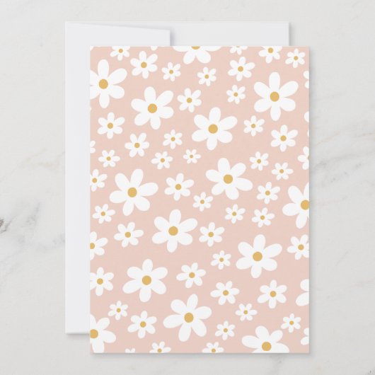 Invitation d'anniversaire Wild One Daisy | Premier (Dos)