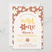 Invitation d'anniversaire Wild One Daisy | Premier (Devant)