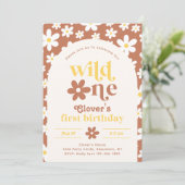 Invitation d'anniversaire Wild One Daisy | Premier (Debout devant)