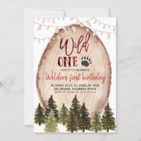 Invitation d'anniversaire Wild One Lumberjack