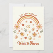Invitation d'anniversaire Wild Three Fille | Rétro (Dos)