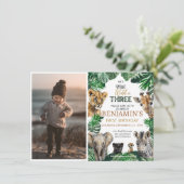 Invitation d'anniversaire Wild & Three Safari (Debout devant)