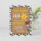 Invitation d'anniversaire Wild West Cowboy (Debout devant)