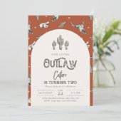 Invitation d'anniversaire Wild West | Invitation C (Debout devant)