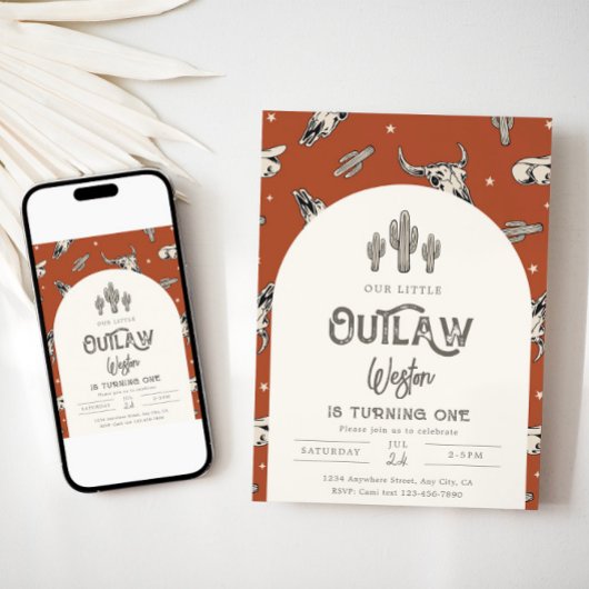 Invitation d'anniversaire Wild West | Invitation C