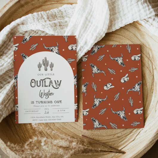 Invitation d'anniversaire Wild West | Invitation C