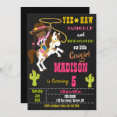 Invitation d'anniversaire Wild west rodeo party (Devant / Derrière)