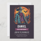 Invitation d'anniversaire Wild West Zombie (Devant)
