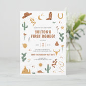 Invitation d'anniversaire Wild Western (Debout devant)