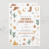 Invitation d'anniversaire Wild Western (Devant / Derrière)