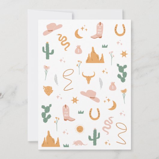 Invitation d'anniversaire Wild Western (Dos)