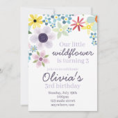Invitation d'anniversaire Wildflower (Devant)
