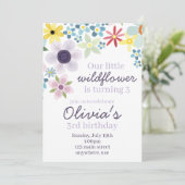 Invitation d'anniversaire Wildflower (Debout devant)