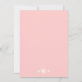 Invitation d'anniversaire Winter Lace - rose clair (Dos)