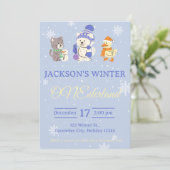 Invitation d'anniversaire Winter ONEderland (Debout devant)