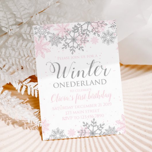 Invitation d'anniversaire Winter ONEderland